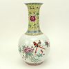 Chinese Republic Period Hand painted Famille Rose Vase.