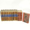Lot of Fourteen (14) Antique Leather Bound Hardcover Books.