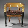 Russian Birch-veneered Neoclassical Curricle Chair