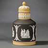 Wedgwood Three-color Jasper Dip Tea Canister and Cover