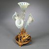 Glass and Patinated Metal Epergne