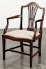 Hepplewhite mahogany armchair, ca. 1795.