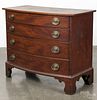 New England Federal mahogany bowfront chest of drawers, ca. 1810, 32 1/4'' h., 36 1/2'' w.