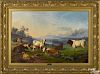 Francis Daniel Devlan (American 1835-1870), oil on canvas bucolic landscape, signed lower right an