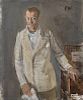 Franklin Chenault Watkins (American 1894-1972), oil on canvas portrait of a gentleman with a white