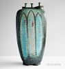Lyle N. Perkins Monumental Three-neck Pottery Vase