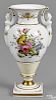 Philadelphia Tucker porcelain urn, ca. 1825, with floral decoration, gilt bands and caryatid handl