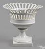 Philadelphia Tucker porcelain centerpiece basket, ca. 1825, 9'' h., 9'' w.