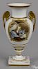 Rare Philadelphia Tucker porcelain urn, ca. 1825, decorated with a circular panel of a woman and a