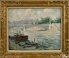 Arrah Lee Gaul (American 1883-1980), oil on board, titled View of The Seine, signed lower right