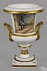 Rare Philadelphia Tucker campagna porcelain urn, ca. 1825, decorated with Napoleon burning Moscow,