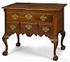 Pennsylvania Chippendale walnut dressing table, ca. 1770, with a notched corner top, a shell carve