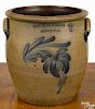 Pennsylvania two-gallon stoneware crock, 19th c., impressed Cowden & Wilcox Harrisburg Pa, with