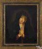 Mary Jane Peale (American 1827-1902), oil on canvas of the Madonna, signed verso, dated 1855, 30