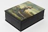 Russian Fedoskino School- Hand-Painted Lacquer Box