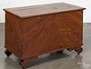Pennsylvania painted pine blanket chest, retaining the original red grained surface, 25'' h, 37 1/4''
