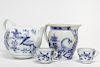 Blue Onion Porcelain, incl. Meissen- 4 Pieces