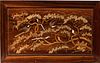 Framed Marquetry Wooden Panel