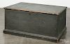 Pennsylvania painted pine blanket chest, 19th c., retaining the original green surface, 18 1/2'' h.,
