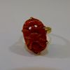 14K GOLD RED CORAL RING 5 GRAMS