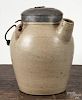 Pittston, Pennsylvania stoneware batter jug, 19th c., impressed James Ryan Pittston PA, 10'' h.