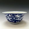 CHINESE ANTIQUE BLUE AND WHITE BOWL