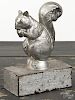 Figural cast iron squirrel weight, 19th c., 6 1/4'' h.