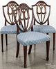 Set of eight Hepplewhite style mahogany dining chairs, 20th c.