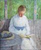 Woman in White Reading (Mrs. Weir) by Julian Alden Weir