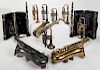 Lot of 10 Vintage and Antique Brass and Woodwind Instruments. 
