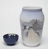 Royal Copenhagen Porcelain- Vase & Bowl