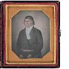 Sixth Plate Daguerreotype of American Indian Wearing Peace Medal