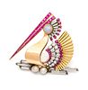 A Retro Tricolor Gold, Diamond, Opal, Ruby, and Cultured Pearl Pelican Brooch, 16.70 dwts.