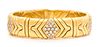 An 18 Karat Yellow Gold and Diamond Flexible Cuff Bracelet, Bvlgari, 57.10 dwts.