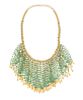 A Yellow Gold and Emerald Bead Fringe Necklace, 51.00 dwts.