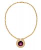 An 18 Karat Yellow Gold, Star Ruby and Diamond Necklace, Shapur Mozaffarian, 44.30 dwts.