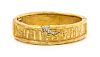 An 18 Karat Yellow Gold, Platinum and Diamond Bangle Bracelet, Seidengang, 55.40 dwts.
