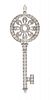 A Platinum and Diamond "Petals" Key Pendant, Tiffany & Co., 5.70 dwts.
