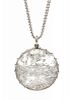 An 18 Karat White Gold, Diamond and Rock Crystal "Shake" Pendant, Renee Lewis,