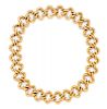 An 18 Karat Yellow Gold Quatrefoil Link Necklace, Jean Vitau, 78.30 dwts.