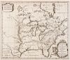 HENNEPIN, Louis (1640-1705?) Carte d'un tres grand pais nouvellement d'ecouvert dans l'Amerique Septentrionale. Leiden, 1704.