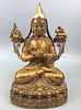 18/19th C. Chinese Gilt Bronze Buddha