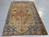 Antique Handmade Serapi Carpet.