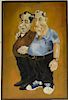 David Wenzel O/C Richard Nixon Caricature Painting