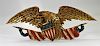 American Carved Polychrome Painted Gilt Wood Eagle