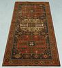 Antique Persian Oriental Geometric Carpet
