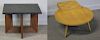 Midcentury Table Lot Including Slate Top Table.
