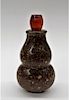 Chinese Pudding Stone Double Gourd Snuff Bottle