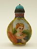 Chinese European Market Painted Glass Snuff Bottle