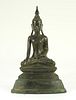 19C. Burmese Bronze Figure of a Seated Buddha